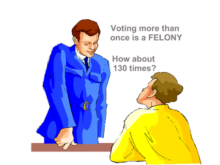Cartoon of the Week: When voting once isn't enough.