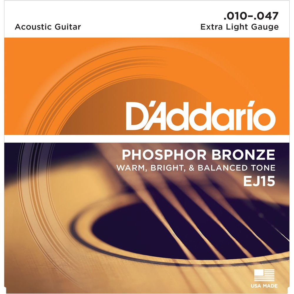 Strings | D'Addario EJ15 Phosphor Bronze | 10-47 | Acoustic Guitar