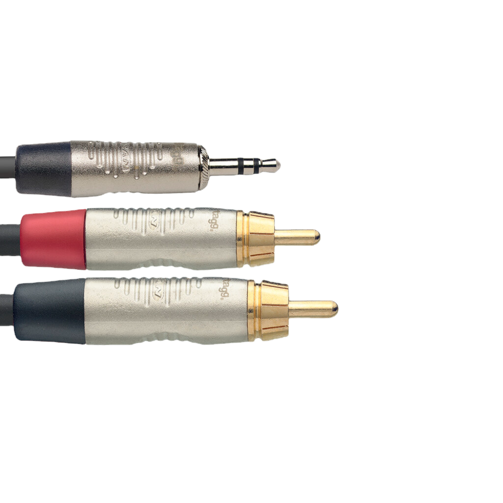 Y Cable | Mini-Jack(m) - 2xRCA(m) 3M | Stagg NYC3/MPS2CMR