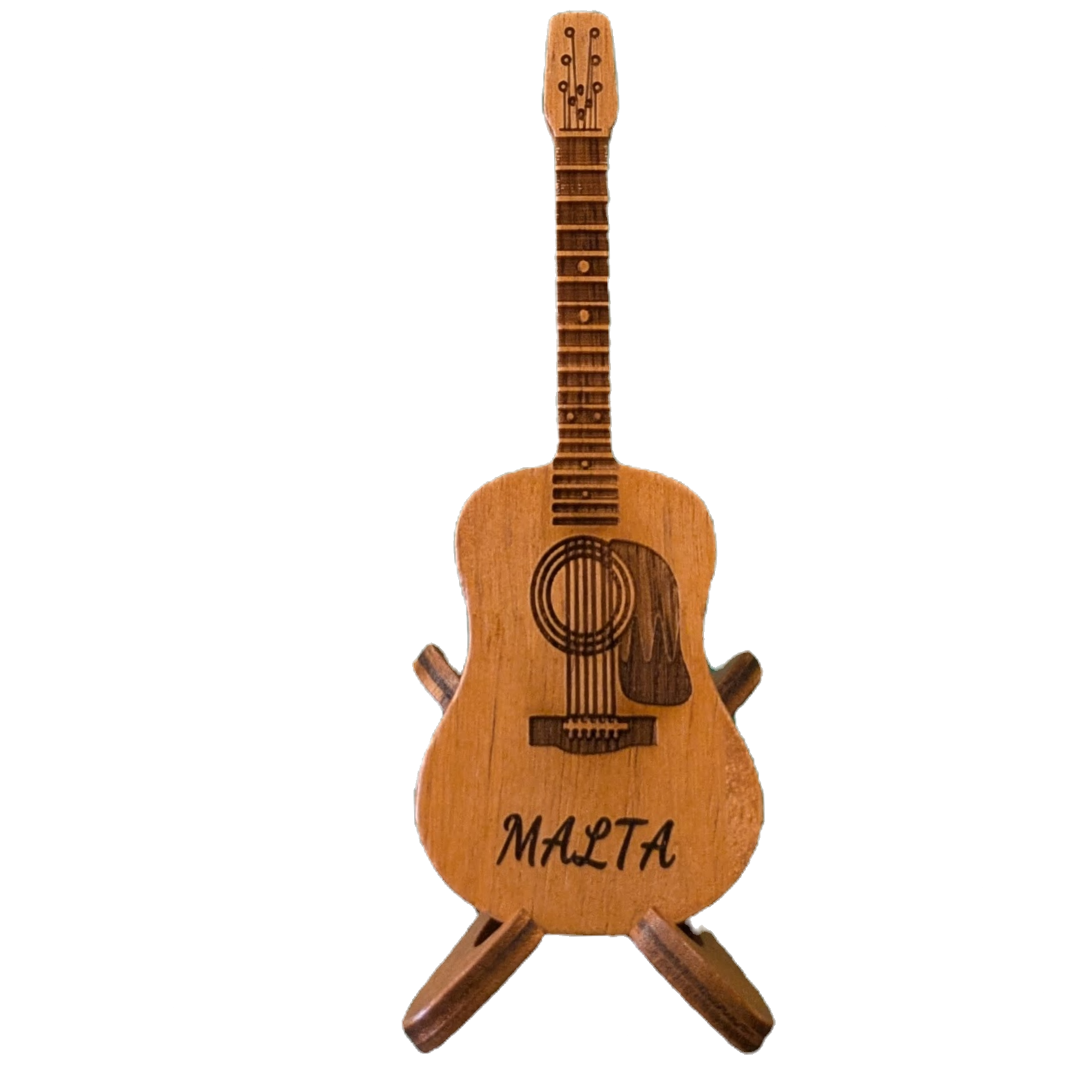 "Malta" Souvenir Guitar Pick Holder | Magnetic Holder with Stand