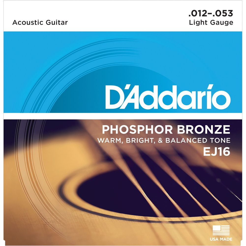 Strings | D'Addario EJ16 Phosphor Bronze | 12-53 | Acoustic Guitar