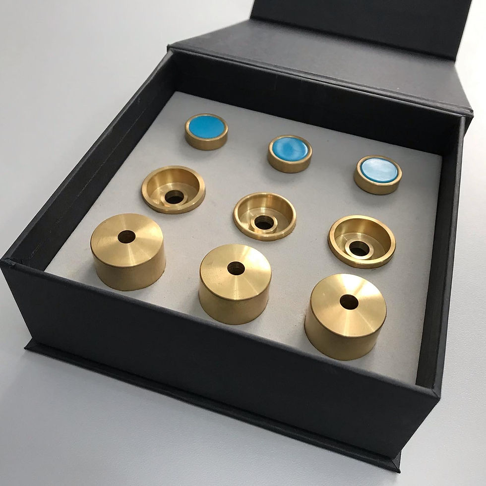Thumbnail: Caps and buttons Set for Trumpet Bach - Flat surface