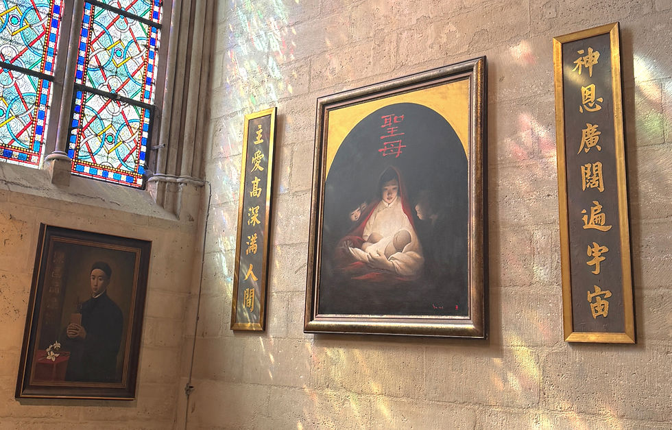 Yin Xin, art installation view, Notre-Dame de Paris, Paris . Photo: Antonio De Caro © Courtesy of Yin Xin