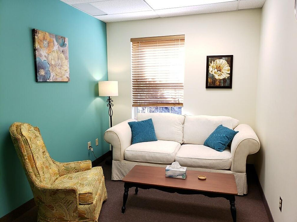 A welcome space from the start - just waiting for custom touches from a therapist.