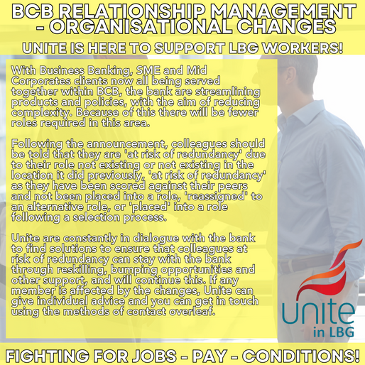 BCB Relationship Management - Organisational Changes