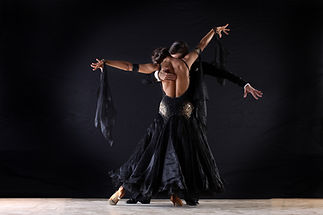 Latino Dancers in Ballroom