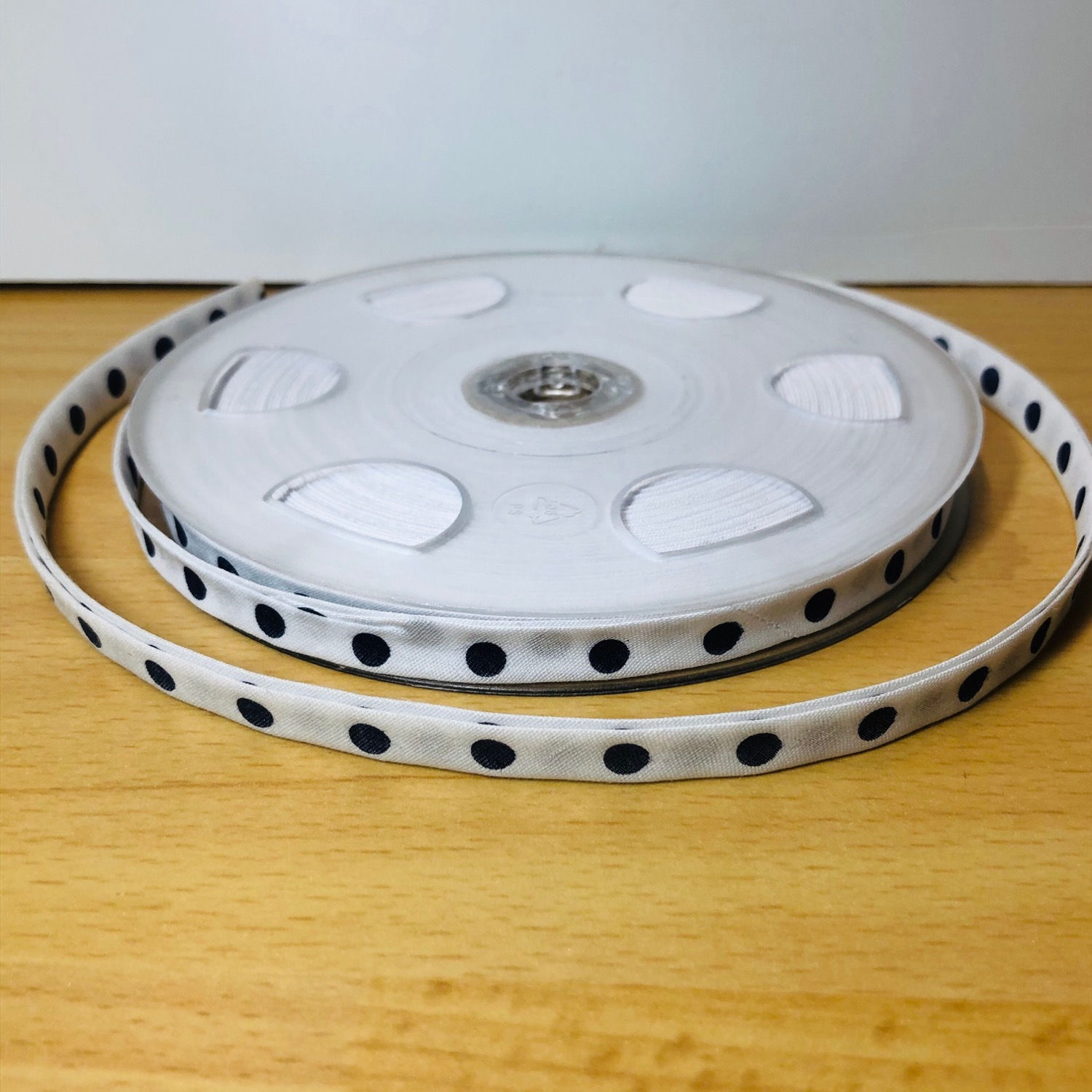 Biais pré plié rond Gris