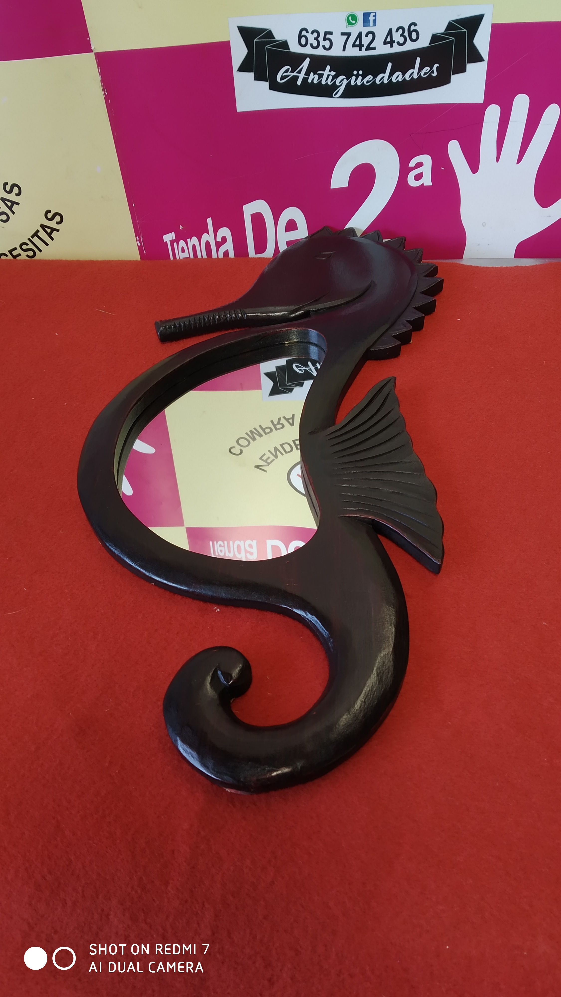 ESPEJO CABALLITO DE MAR MADERA 270821