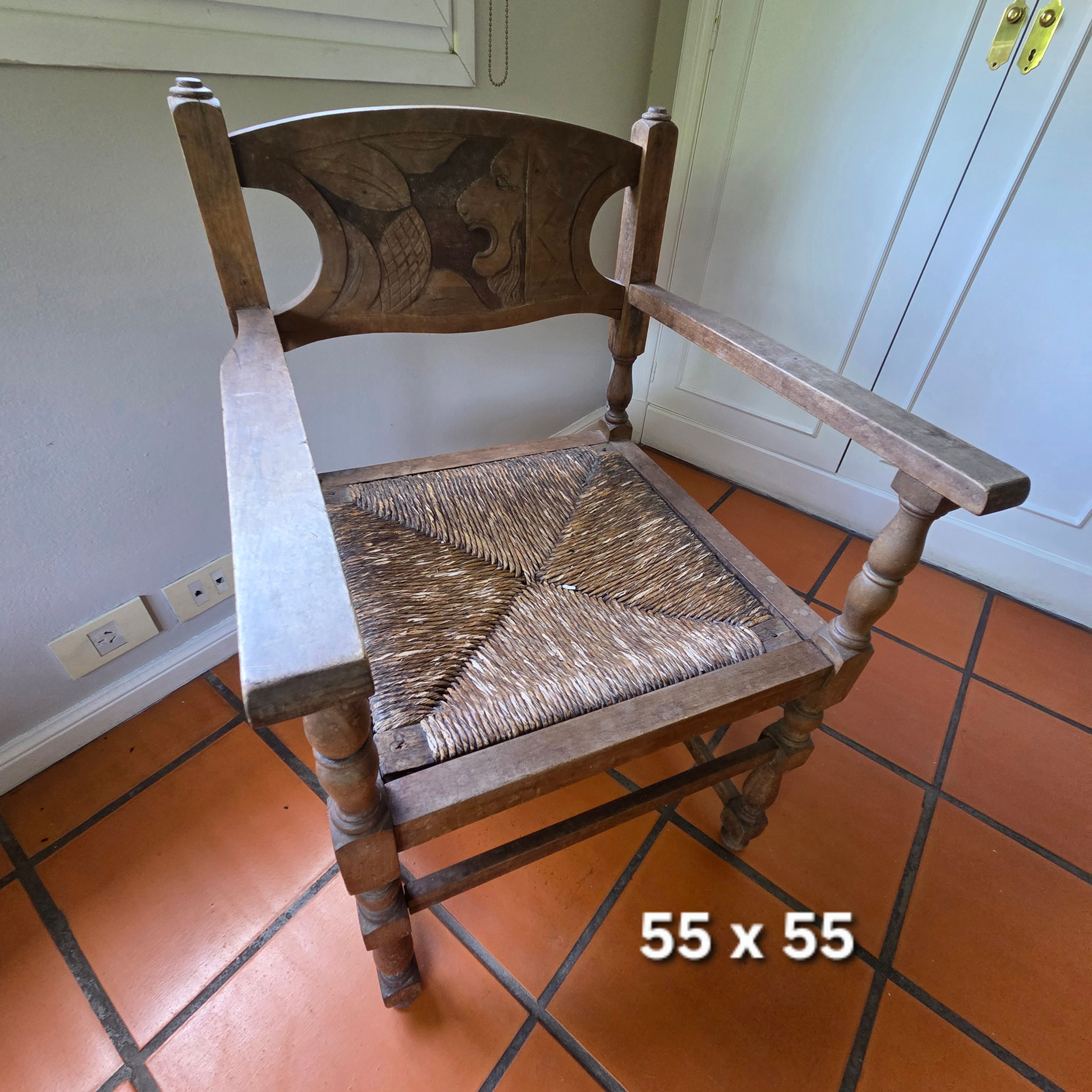 132 / 133 - Par Sillones Un Cuerpo Con Asiento Junco