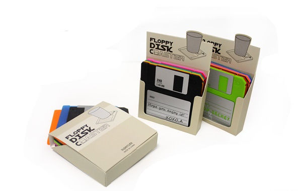 Thumbnail: Diskette coasters