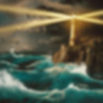 The Refuge of God: A Renaissance-inspired scene of a glowing lighthouse in a stormy sea, symbolizing God’s strength and guidance. Created by Jesus24365 Ministry for Jesus24365.org’s devotional series, Strength in Psalms.