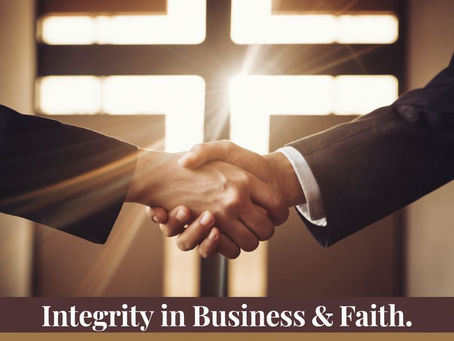 Founder's Reflections #8: Sunday, November 10, 2024 | Jesus24365 Ministry - Walking in Business Integrity 