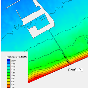 Conditions de houle, d’agitation, et étude sédimentaire pour la conception du port