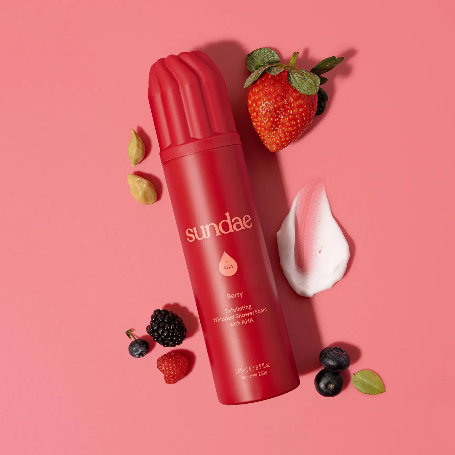 Sundae Exfoliating Shower Foam Berry 265 ml Vorderseite
