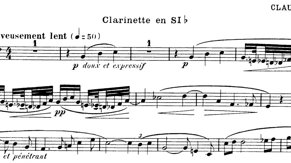 Notas de garganta de Debussy, Première Rhapsodie