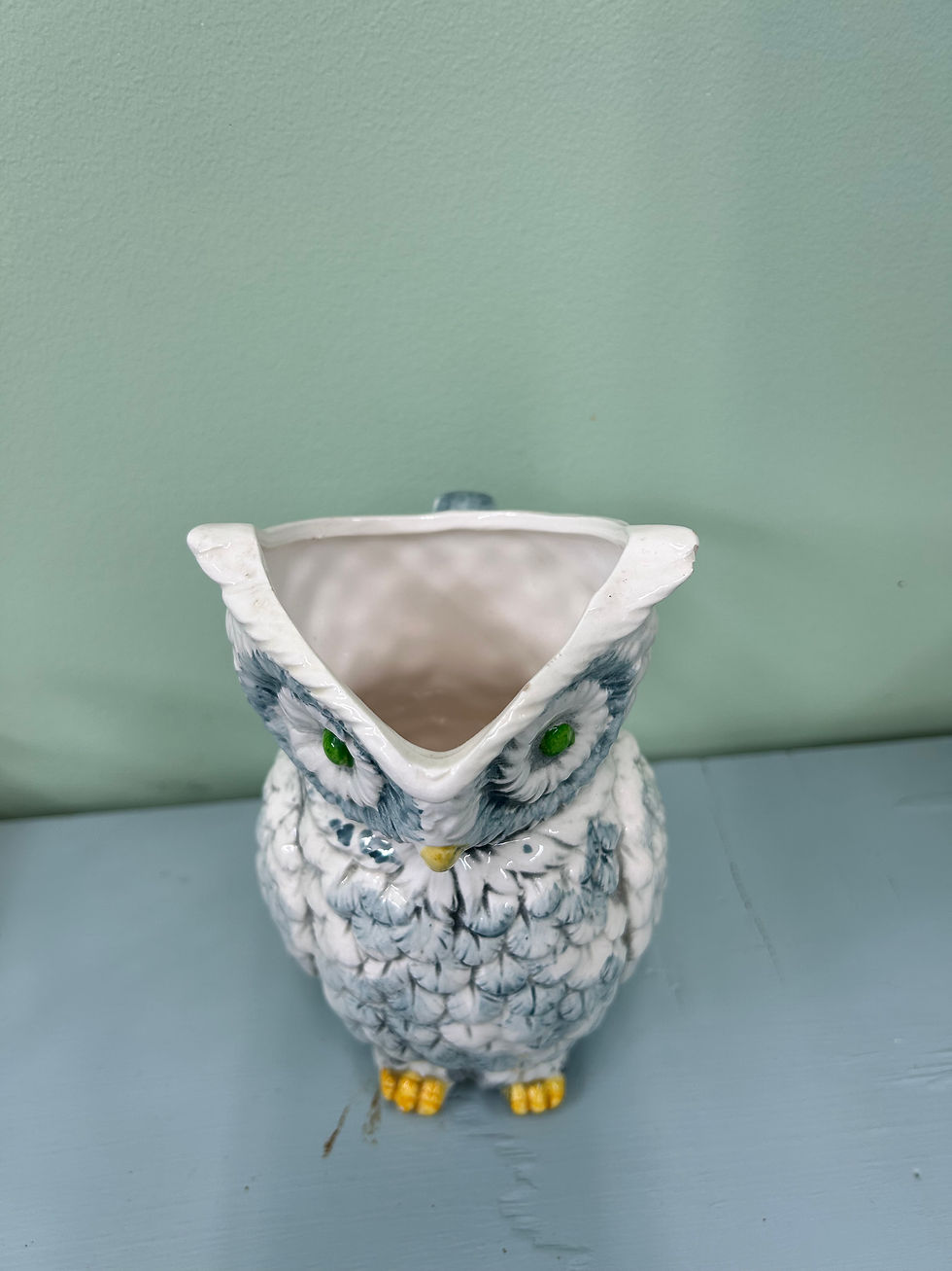 Thumbnail: Vintage 1973 Owl Pitcher | Ben Urey Ceramic Owl Vase | Cottage Farmhouse Decor