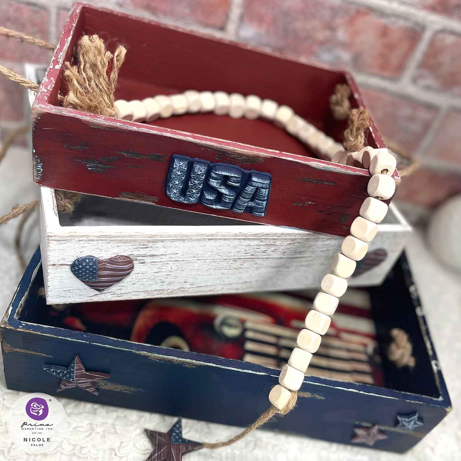 Decor Moulds – Happy 4th – 1 pc, 5″x8″x8mm