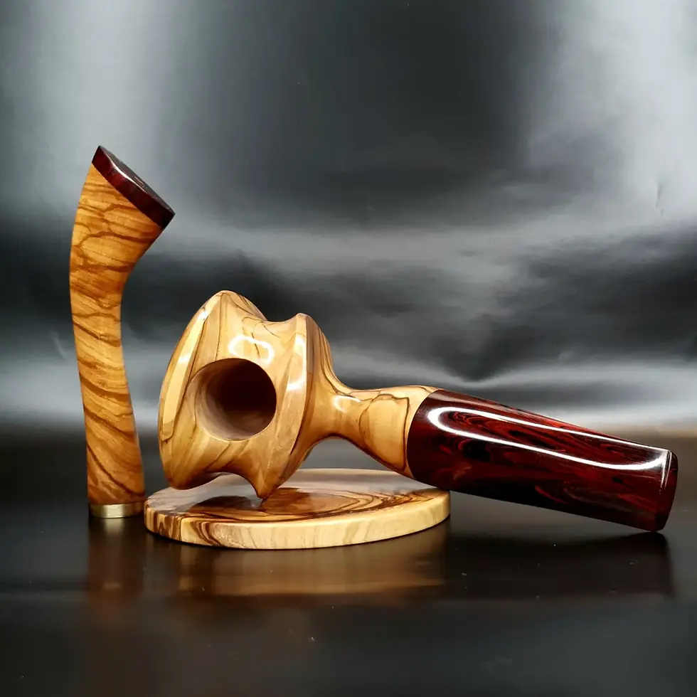 Thumbnail: Tortoise shell 2 Olive pipe