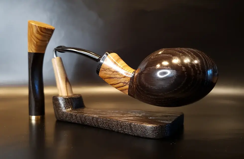 Thumbnail: Tomato Morta Olive pipe with tamper and pipe stand