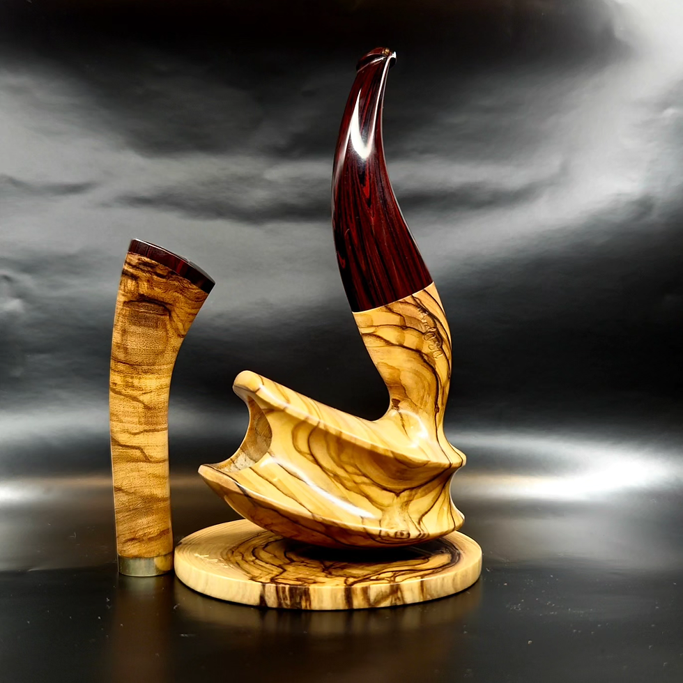 Thumbnail: Tortoise shell 3 Olive pipe