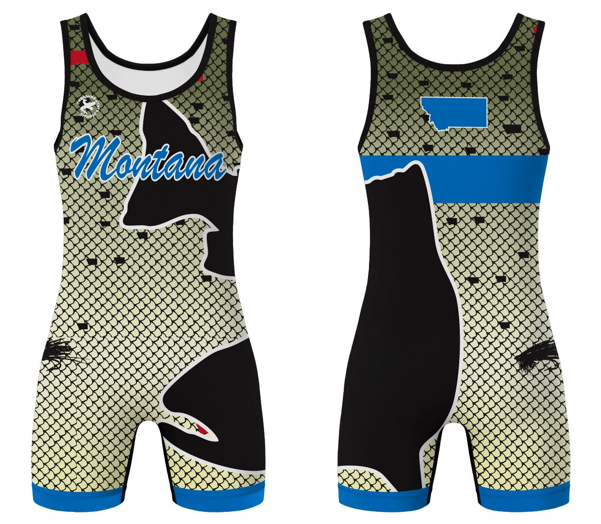 Blue Team MT Brown Trout Singlet