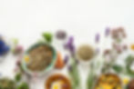 Various kinds of herbal tea. Natural herbs medicine. Top view with copy space.jpg