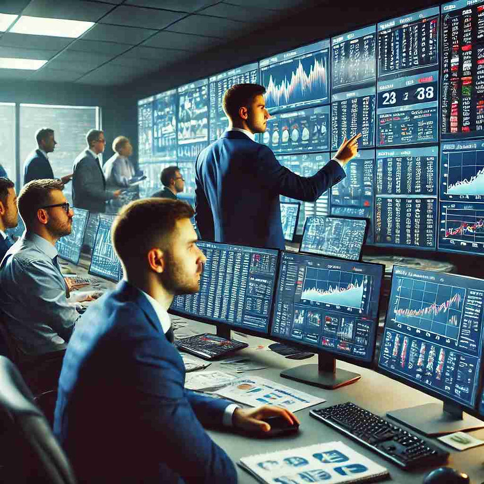 전문 도박사들이 경기예측을 해서 경기결과를 분석하고 있는 모습