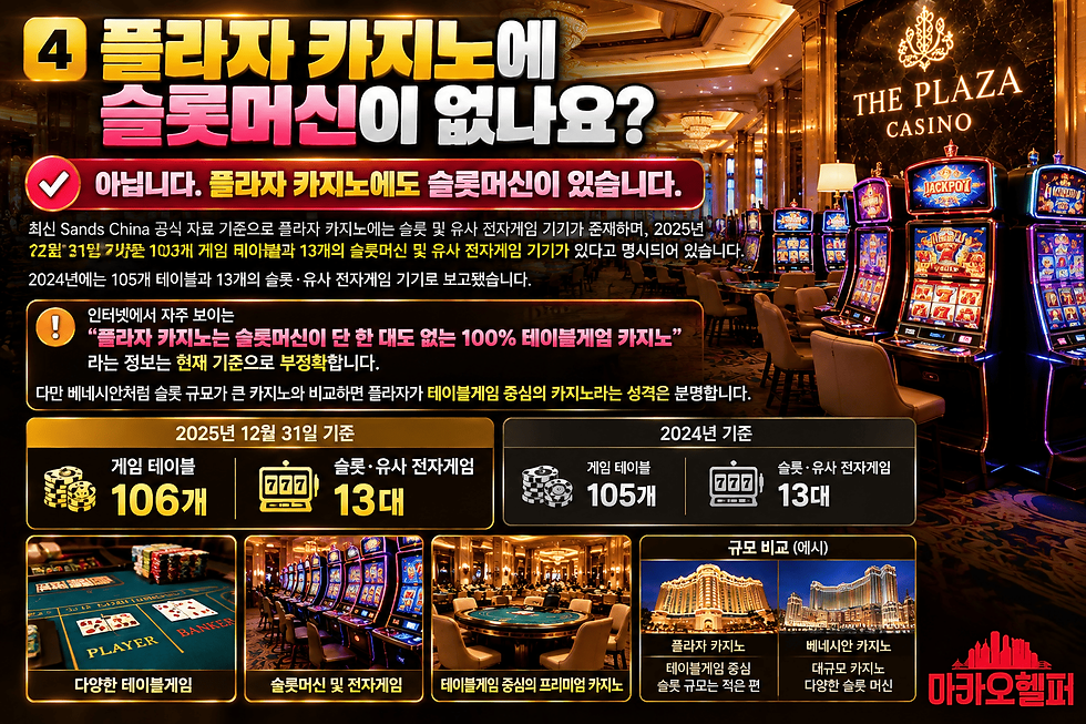 마카오 플라자 카지노 슬롯머신