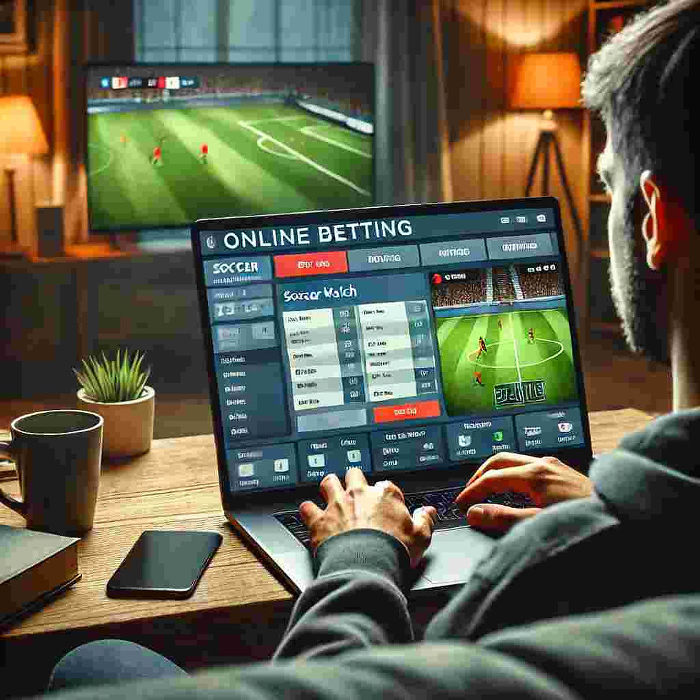 토토사이트를 살펴보고 있는 사람