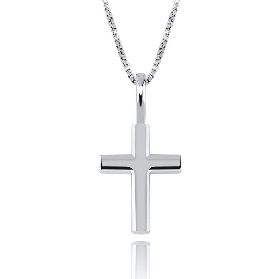 Thumbnail: TOPGRILLZ 925 Sterling Silver Ice Zircon Cross Pendant Gold Silver Rose Gold