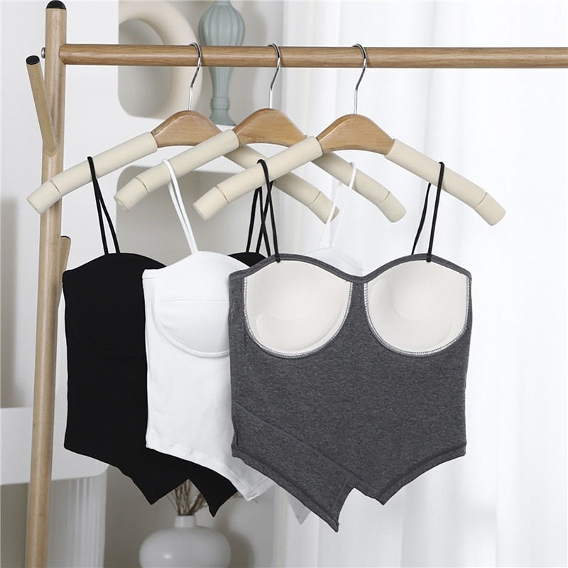 Thumbnail: Seamless Built In Bra Camisole For Women Summer Sleeveless Top Women