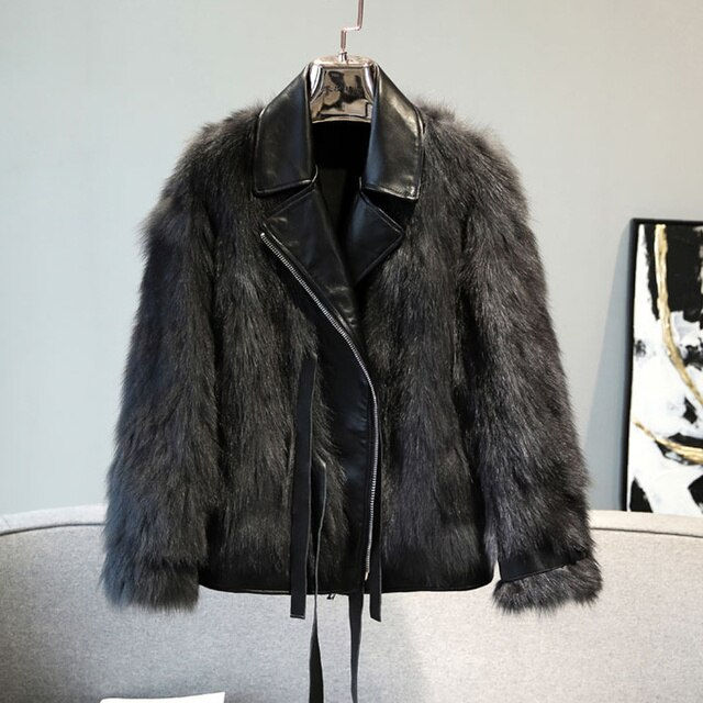 2023 Faux Fur Coats for Women Fall Winter 2022 New Oversized Zippers