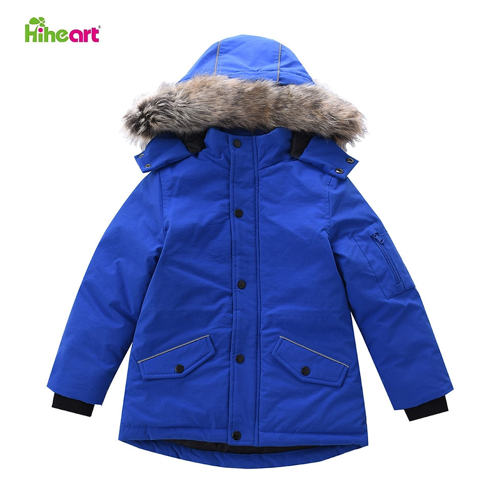 Thumbnail: Hiheart -30 Degree Winter Boys Ski Jackets Coats Hooded Waterproof Children