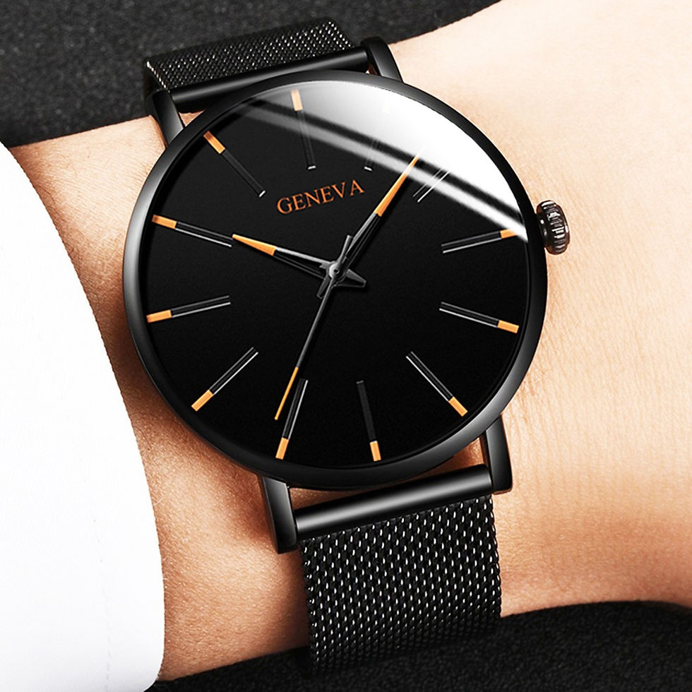 Miniaturbild: Men's Fashion Ultra Thin Watches Business Stainless Steel Mesh Quartz Watch