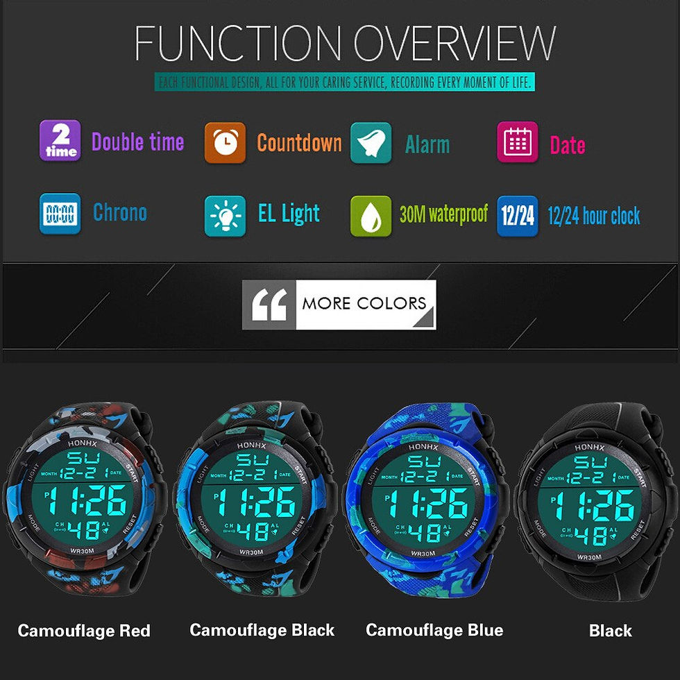 Miniature : Male Analog LED Digital Military Army Sport outdoor Waterproof Wristwatches