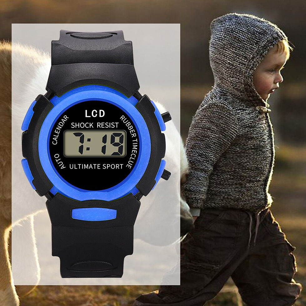 ภาพขนาดย่อ: Casual Children Girls Analog Digital Sport Led Electronic Waterproof Wrist Watch