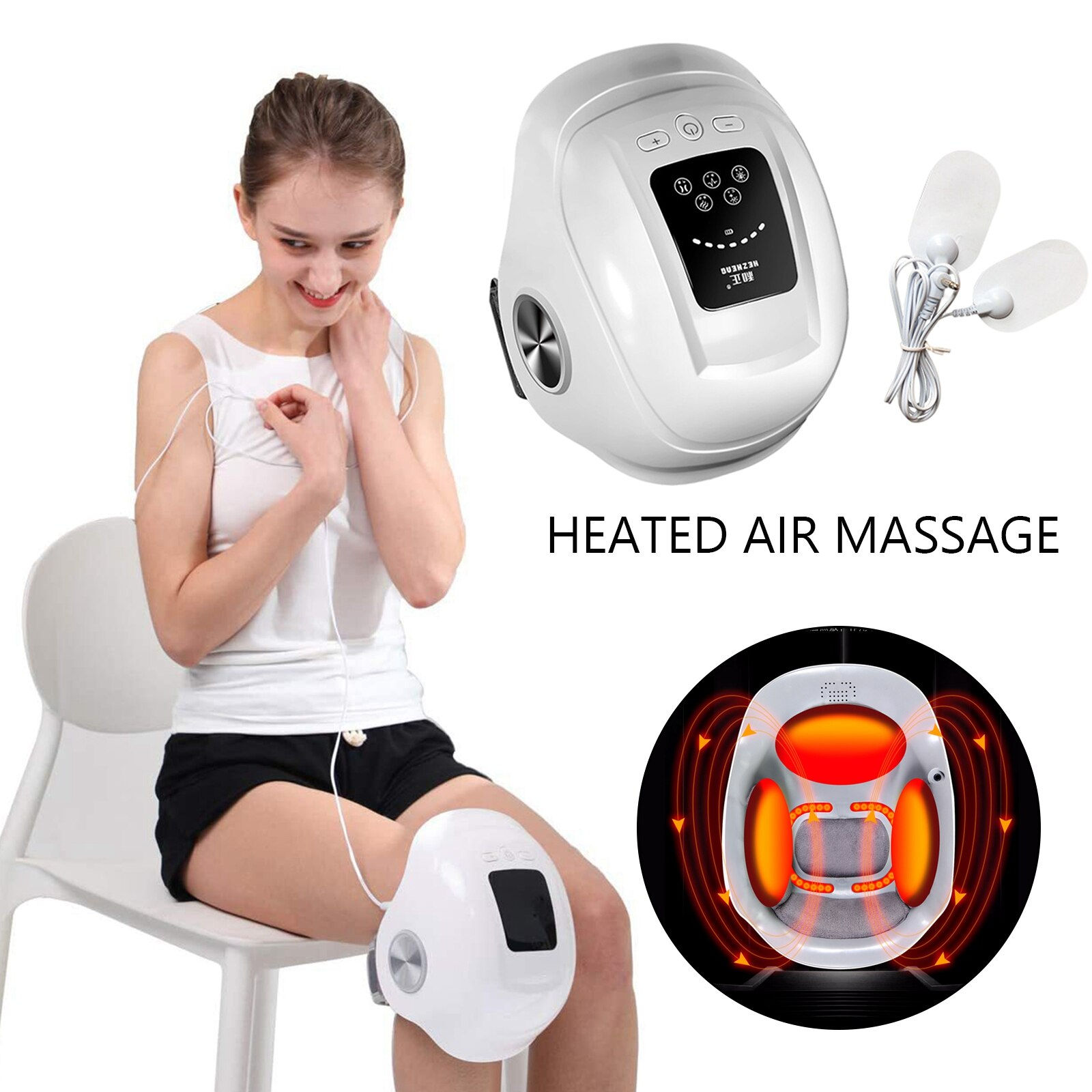 3D Smart Infrared Laser Heating Knee Massager Rehabilitation Pain Relief Leg