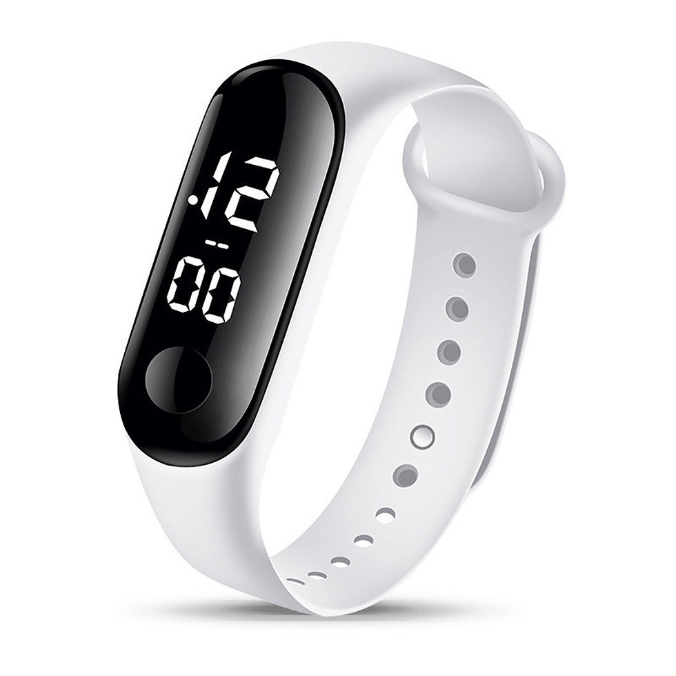 ภาพขนาดย่อ: Digital Wristwatches Led Sports Watch Unisex Silicone Band Wrist Watches