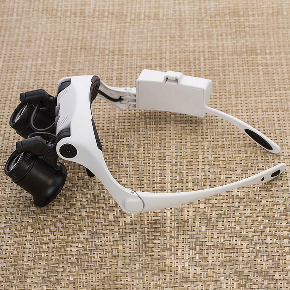 Thumbnail: Magnifier Glasses with LED Light Portable 10X/15X/20X/25X Lens Loupe Eyewear