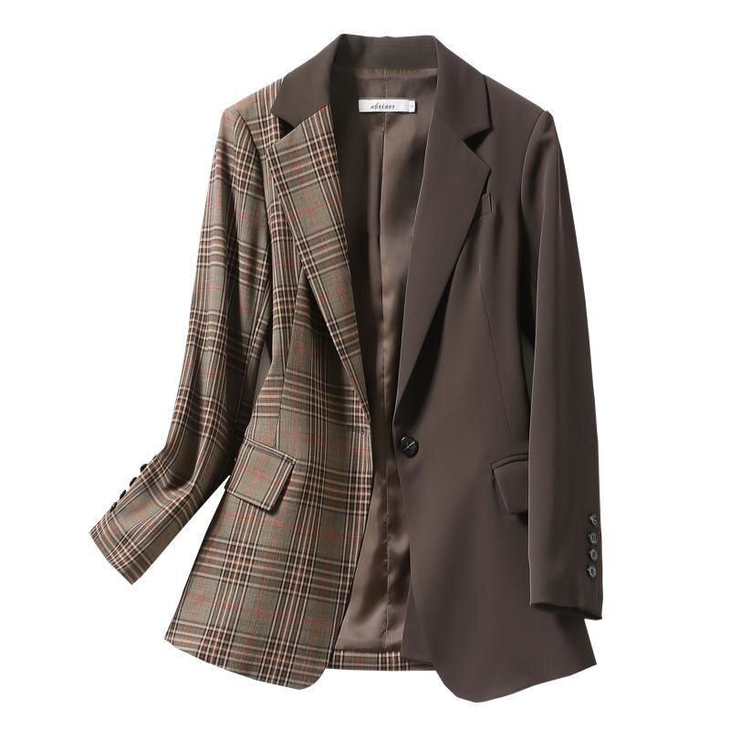 Thumbnail: Plaid Blazers Coats for Women Elegant Stylish Clothing 2022 Autumn winter