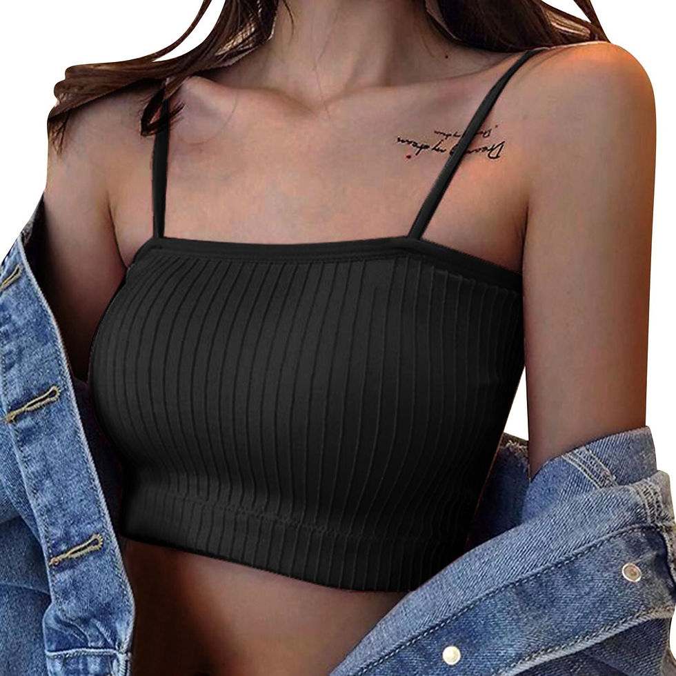 Thumbnail: White Knitted Tank Tops Crop Tops Women T-shirt Gorgeous Sleeveless Camisole