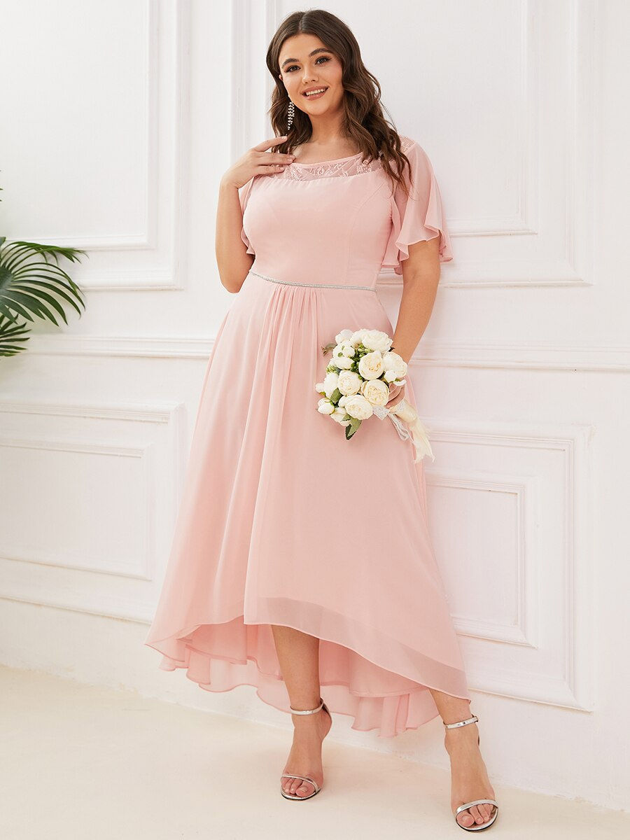Thumbnail: Ever-Pretty Women's Casual Boat Neck A-Line Midi Dress with Asymmetrical Hems