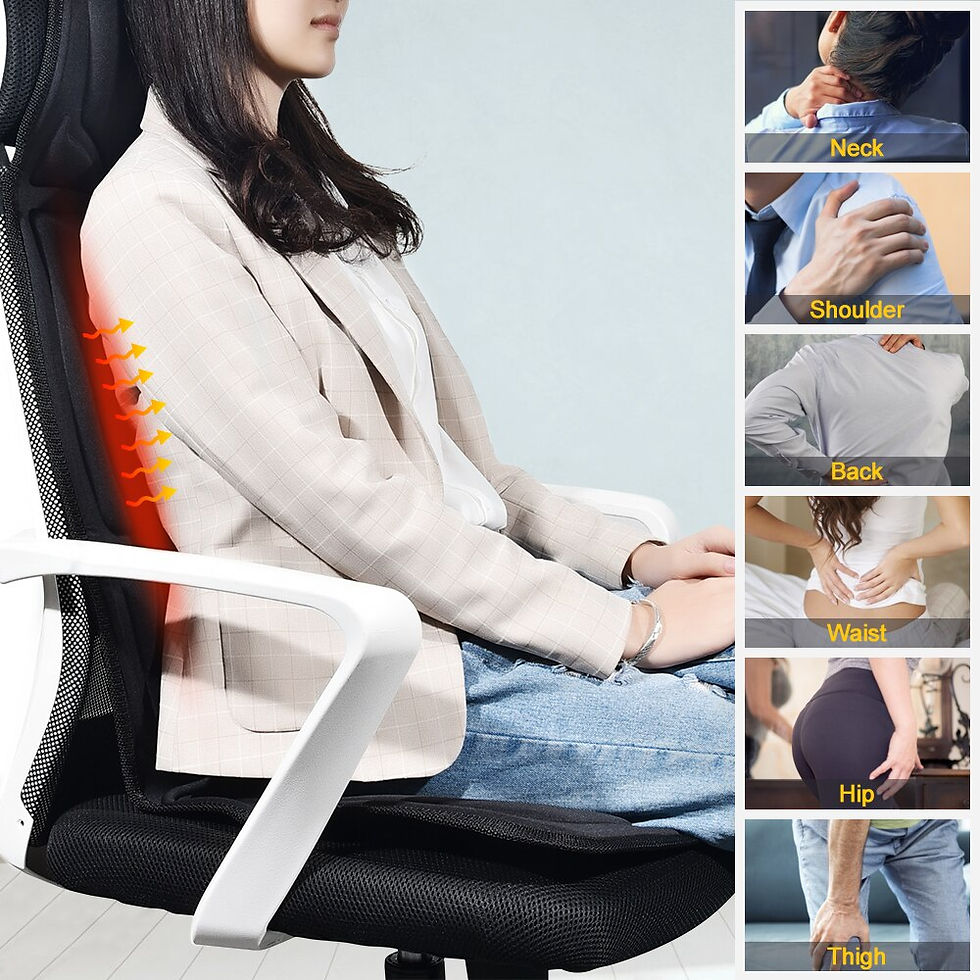 थंबनेल: Electric Massage Chair Pad Heating Vibrating Back Massager Chair Cushion Car