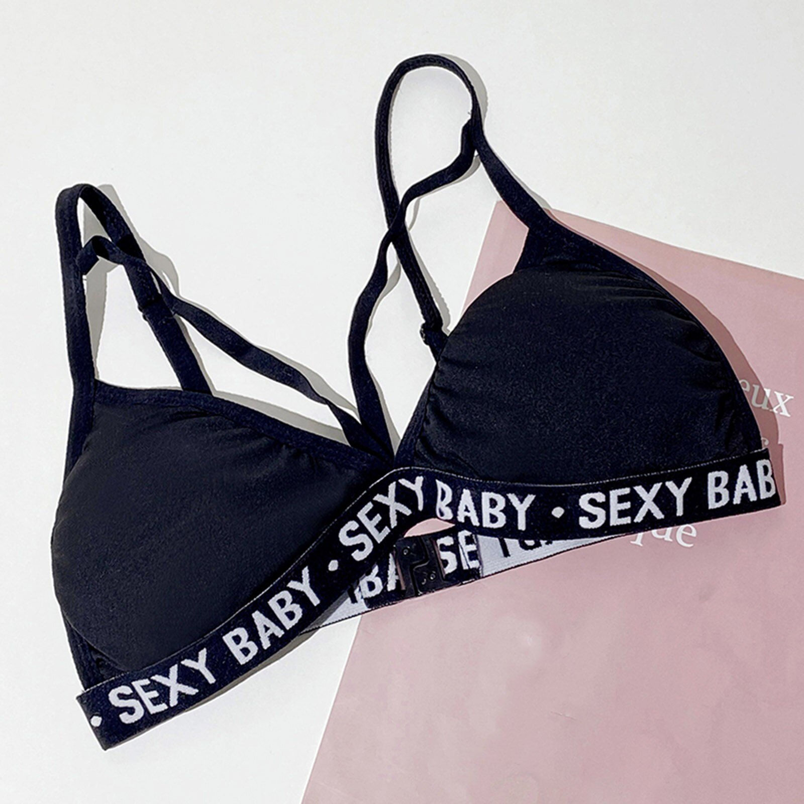 Women Tops Vest Gorgeous Letter Bralette For Women V Neck Camisoles Double
