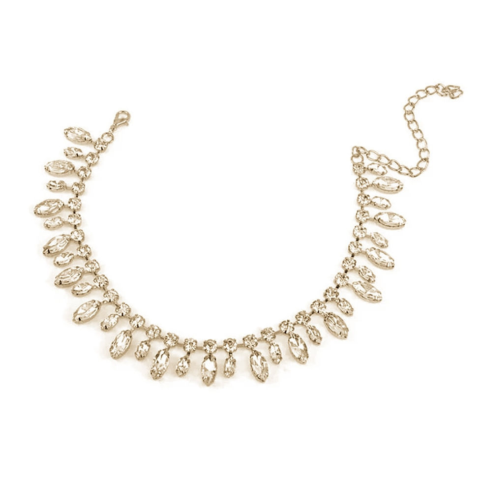 Thumbnail: Stonefans Fashion Rhinestone Water Drop Choker Necklace for Women