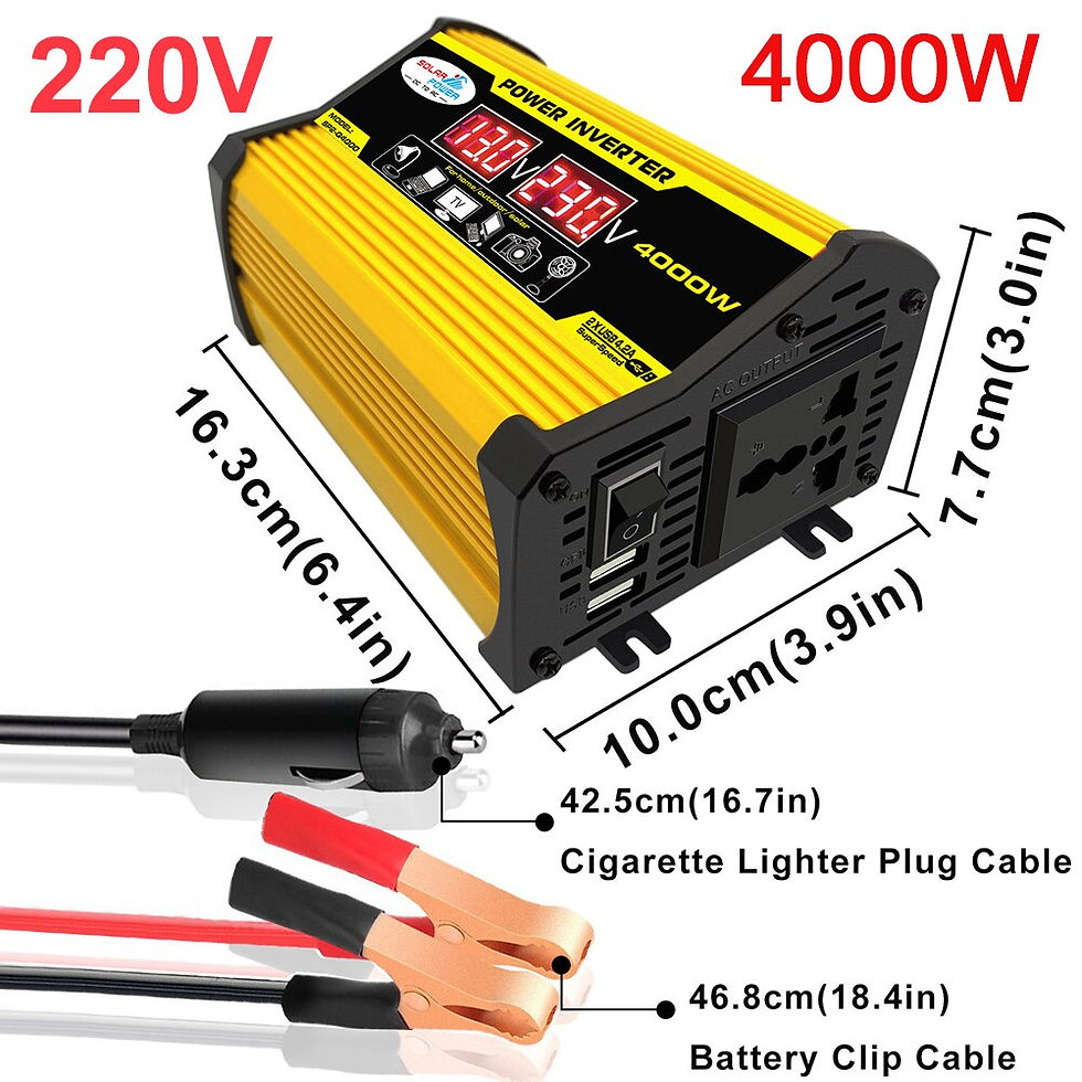 Thumbnail: 4000W Peak Car Power Inverter Converter DC 12V To AC 110/220V Transformer