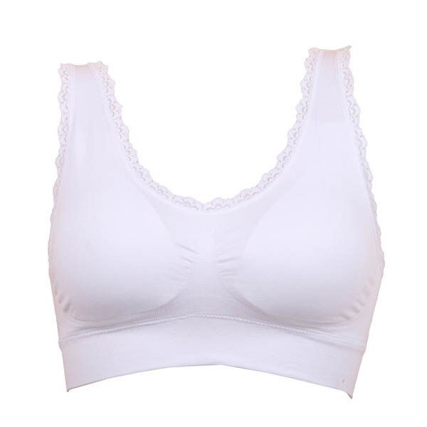 Μικρογραφία: Women Breathable Bras Solid Bra Seamless Fitness Lace Bra Tops Underwear