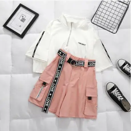Miniatura: two-piece suit summer women's short t shirt with shorts two piece set women