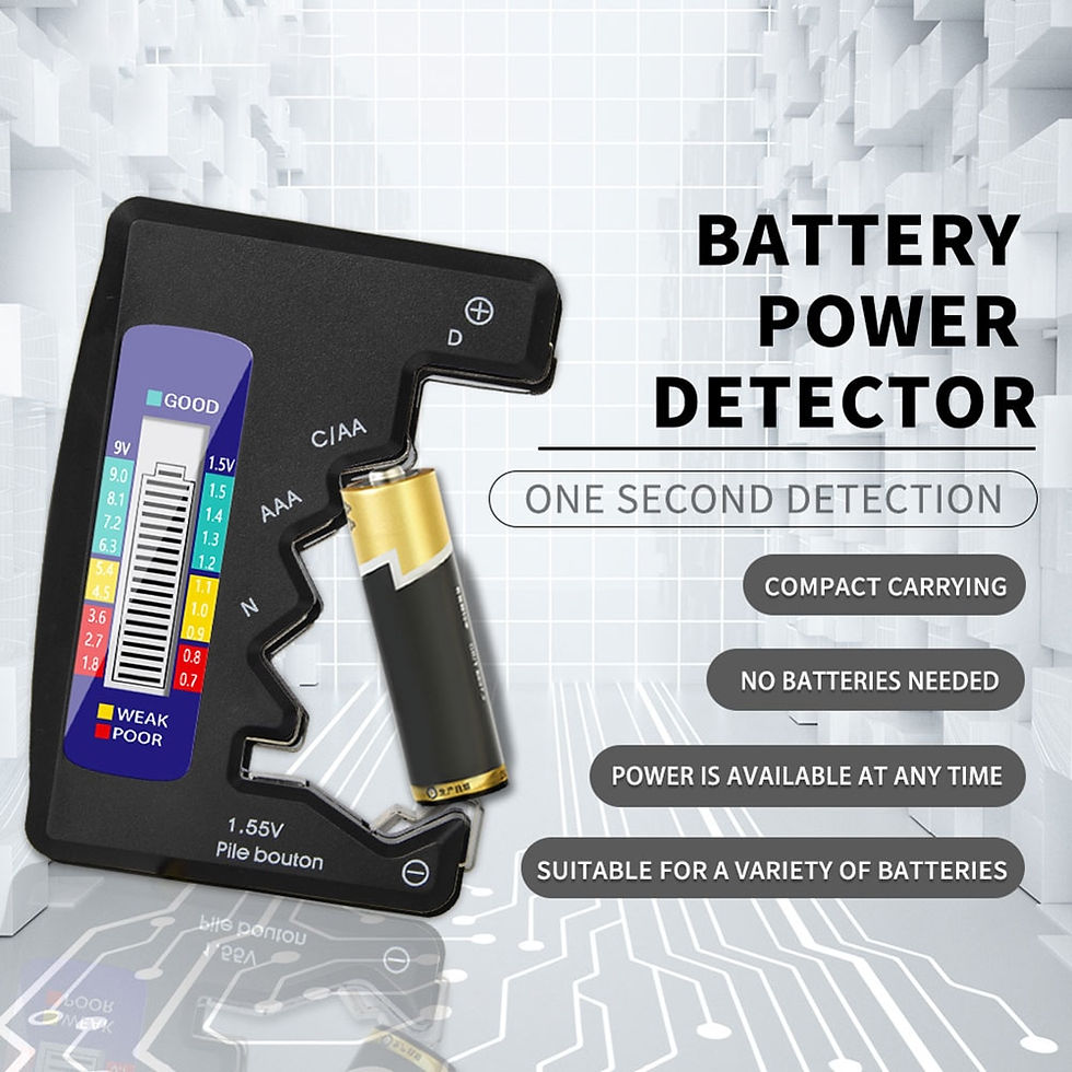 Thumbnail: Digital Battery Tester analyzer Testing Meter LCD Display AA AAA Button Cell Lo