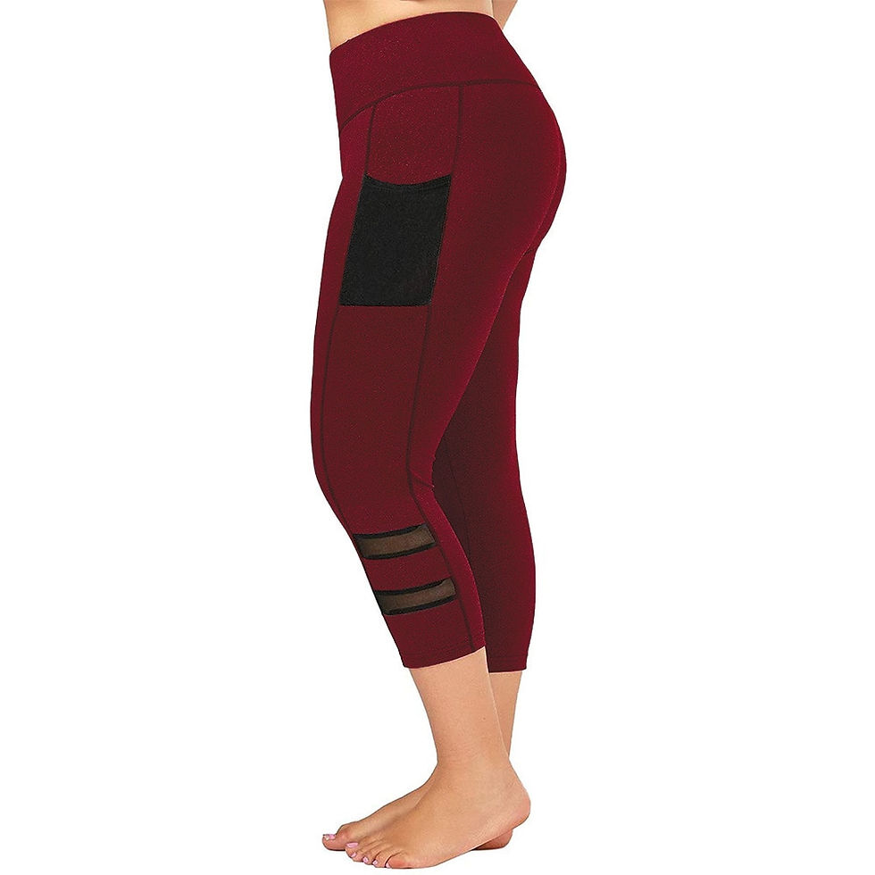 Thumbnail: Plus Size Fitness Push Up Leggings 3/4 Lady's Pants Women High Waist Elastic Sl
